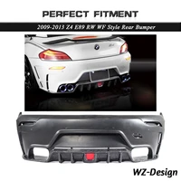 car accessories portion forged carbon rw white wf ed style rear bumper fit for 2009 2013 z4 e89 rear bumper with rear fog lamp