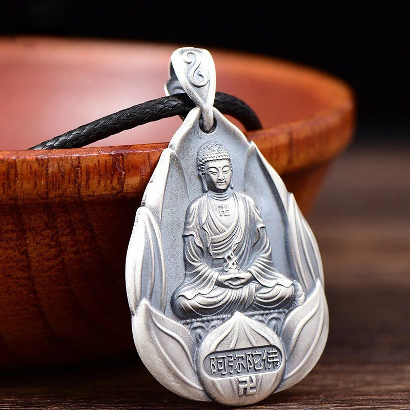 Neue Retro Tierkreis Buddha Anhänger Sternzeichen Großen Tag Tathagata Amitabha Frauen Halskette Männer Anhänger Schmuck Zubehör