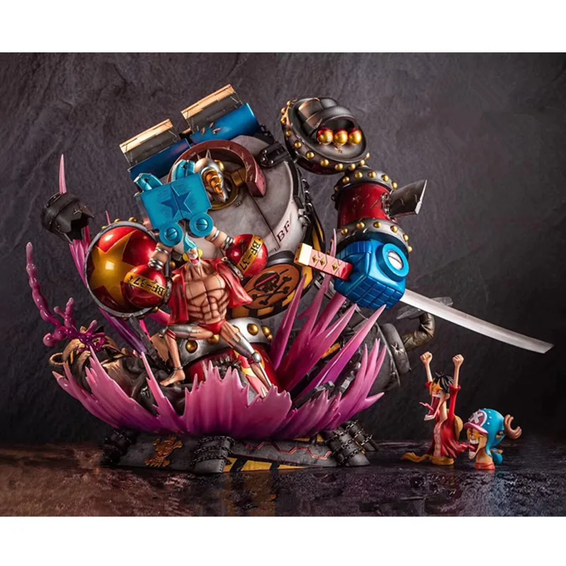Экшн фигурка Franky Shogun Chopper Monkey D Luffy's Partner 22 4 дюйма из аниме ONE PIECE GK Resin Box