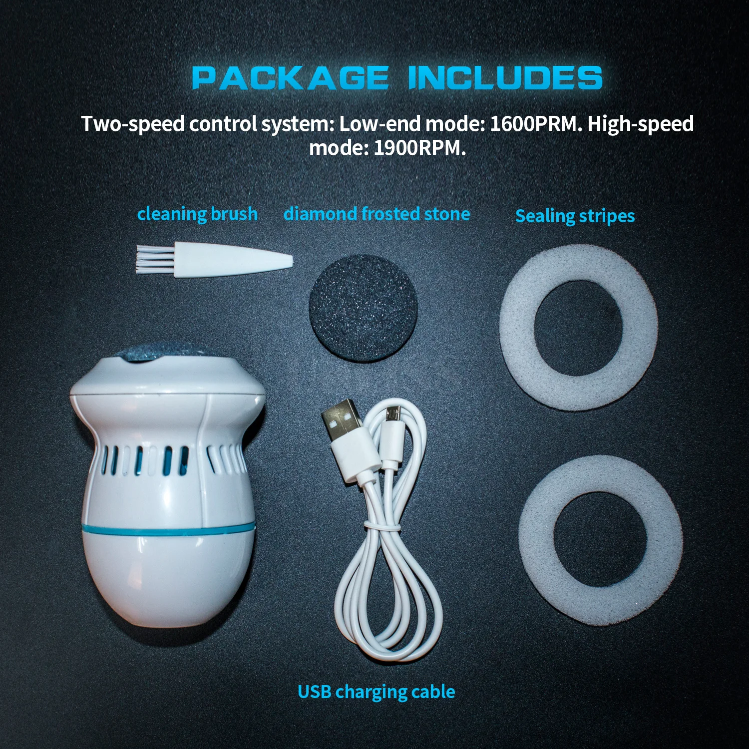 

Rechargeable USB Foot Grinder Fotwen Callus Remover Electric Foot Scrubber Pedicure Tools Foot Care Cracked Feet Skin Machine