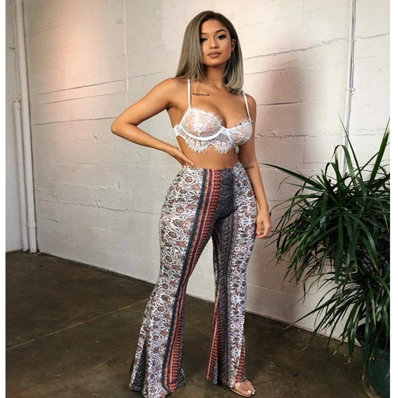 

Брюки-клеш Lugentolo женские с высокой посадкой, винтажные модные эластичные узкие штаны, на лето