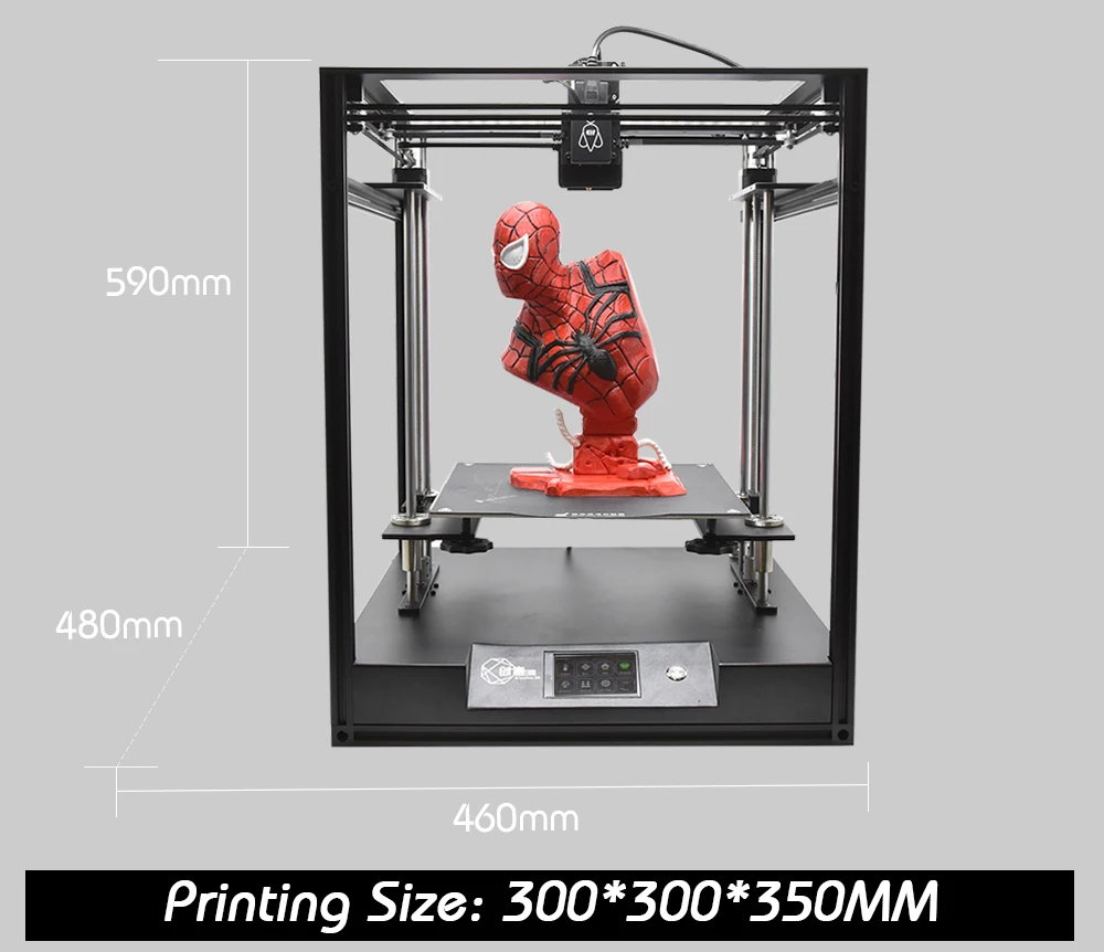 Creative3D BestNew CoreXY структура эльф 3D принтер, с высоким уровнем точный алюминиевый профильная рамка большой площади комплект автоматический регулятор уровня