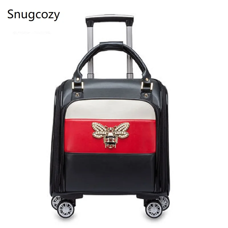 Snugcozy модный Удобный и Компактный женский чемодан на колесиках размером 16/18 дюйма