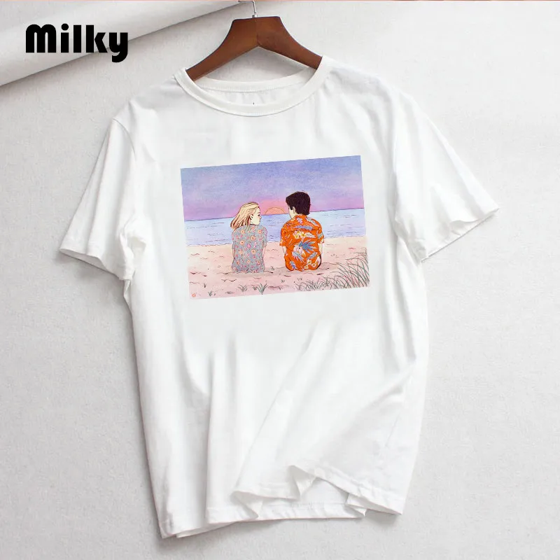 

the end of the fxxxing world Graphic tees women t shirts short sleeve casual white anime printed t-shirts femme tee shirts