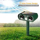 Ультразвуковой отпугиватель животных, водонепроницаемый отпугиватель птиц и кошек на солнечной батарее, с пассивным инфракрасным датчиком движения, для диких животных, садовых ферм