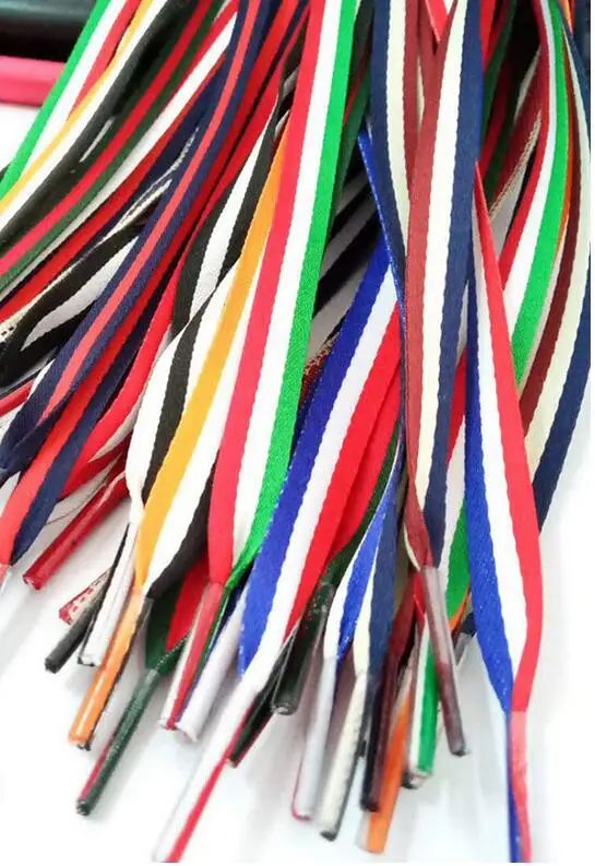 20pairs 120 см парусиновые шнуровки спортивной обуви плоские разноцветные шнурки для обуви Новые Креативные шнурки - Цвет: 20pairs