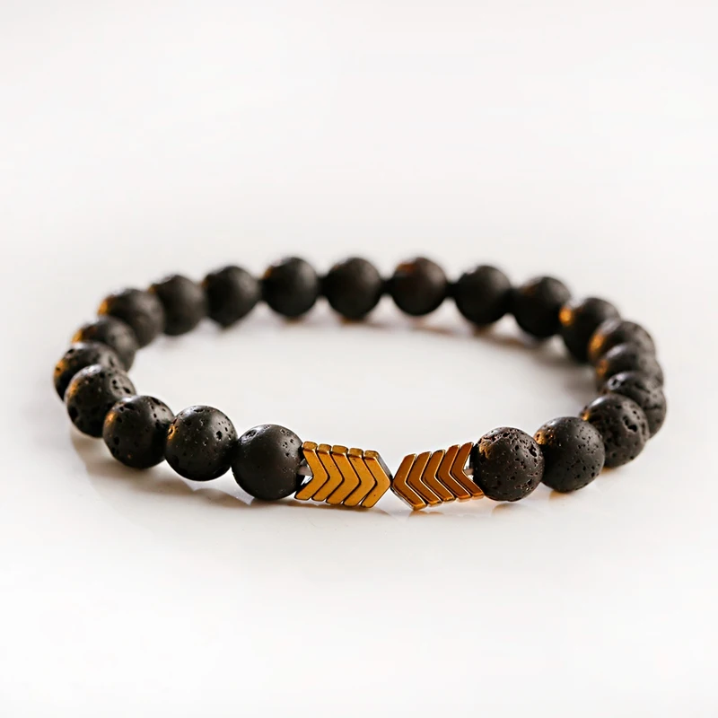 Камень из вулканической лавы диффузор эфирного масла браслеты браслет