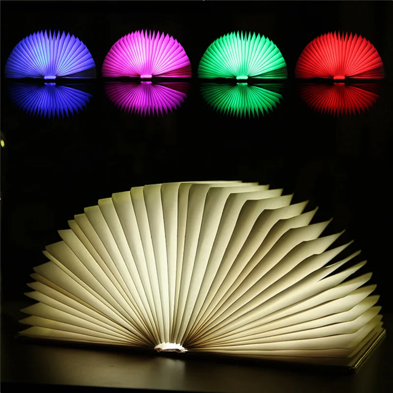 LED Night Light Folding Reading Book Light USB Port Rechargeable Home Table Desk Ceiling Decor Lamp 5 Colors Drop shipping