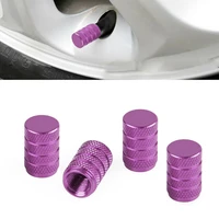 4pc car truck wheel tire valve cap aluminum airtight stem tyre air dust decorative protect cover purple universal exterior parts