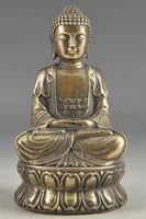 collectable chinese brass old amulet buddha statue