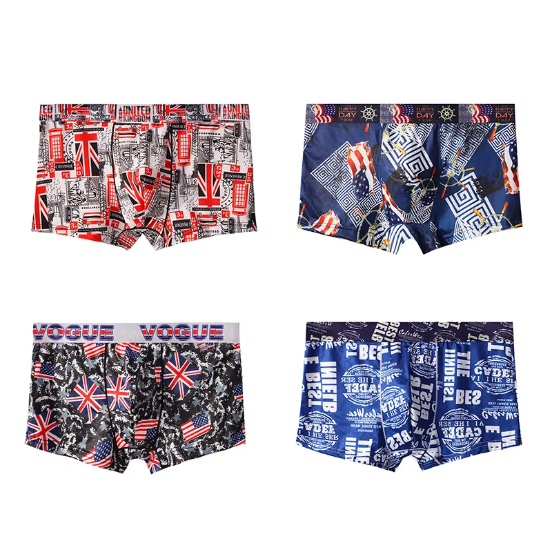 4pcs / Mens Underwear Shorts Boxer Shorts Mens Sexy Underwear High Quaity Men's Underwear Pure Cotton Breathabe Boxer Shorts