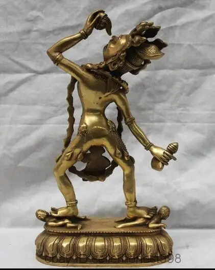 Большая Медная Статуя буддийского фана 25 см из Тибета и меди ваджрайогини