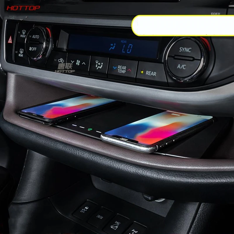 

ABS+PC Black Central Control Wireless Charging Board For Toyota Highlander 2015-2019