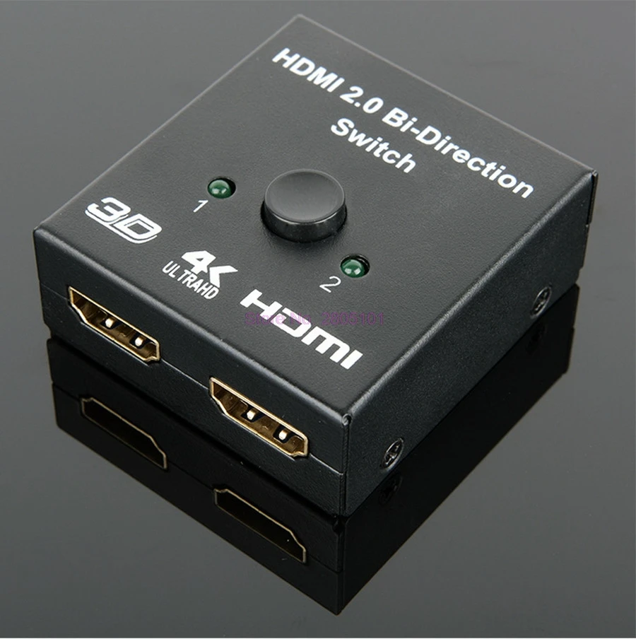 Dhl или fedex 100 шт. HDMI 2 0 двухнаправленный переключатель 1080P 3D 4K * 2K 2X1 1X2 сплиттер для DVD