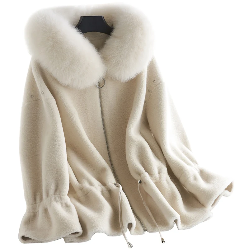 

Пальто lammy, зимнее меховое пальто, женская элегантная Меховая куртка из лисьего меха, длинное стильное пальто из 100% натурального овечьего меха, новый дизайн 2020