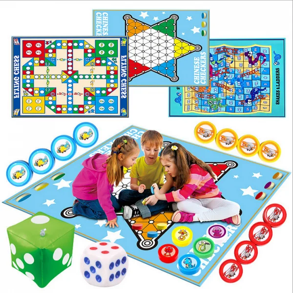Traditional Giant Ludo Snakes Game Outdoor Educational Toys Birthday Gift | Board