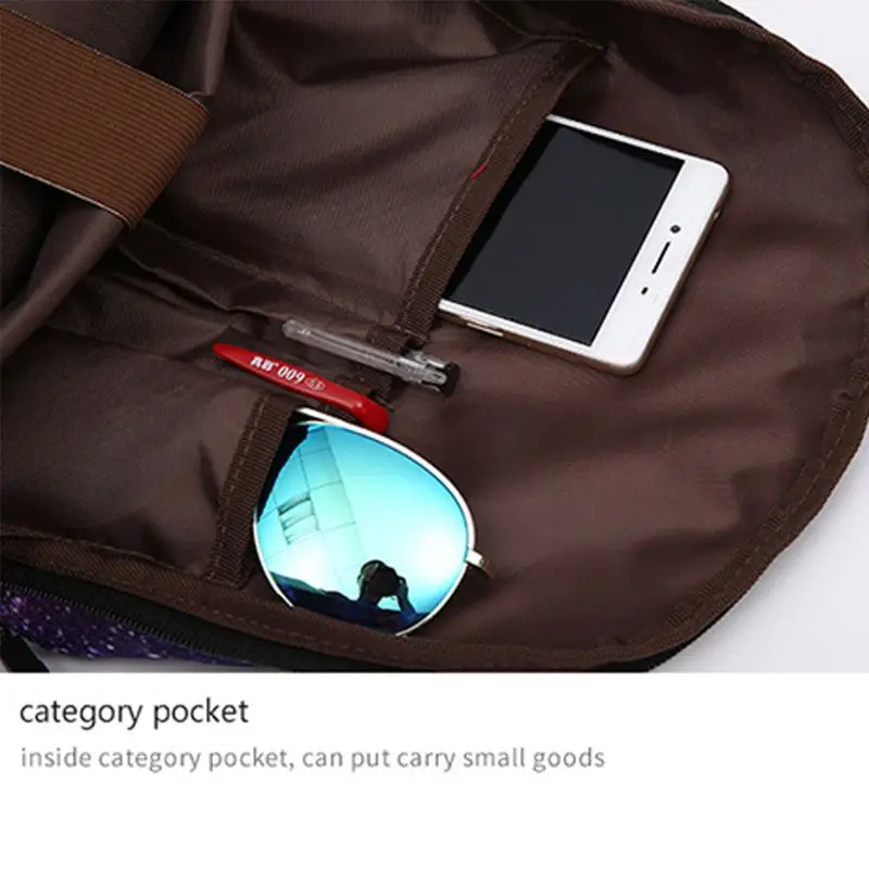 

3pcs School Backpack for Girls Laptop Daypack Schoolbag Lunch Bag Pencil Case L9BE