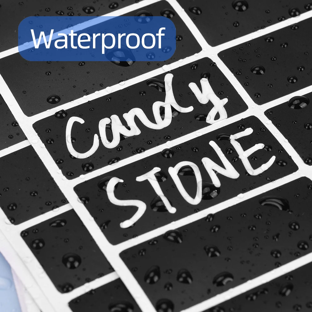 140 шт. кухонные наклейки для специй банок съемный Органайзер хранения в форме