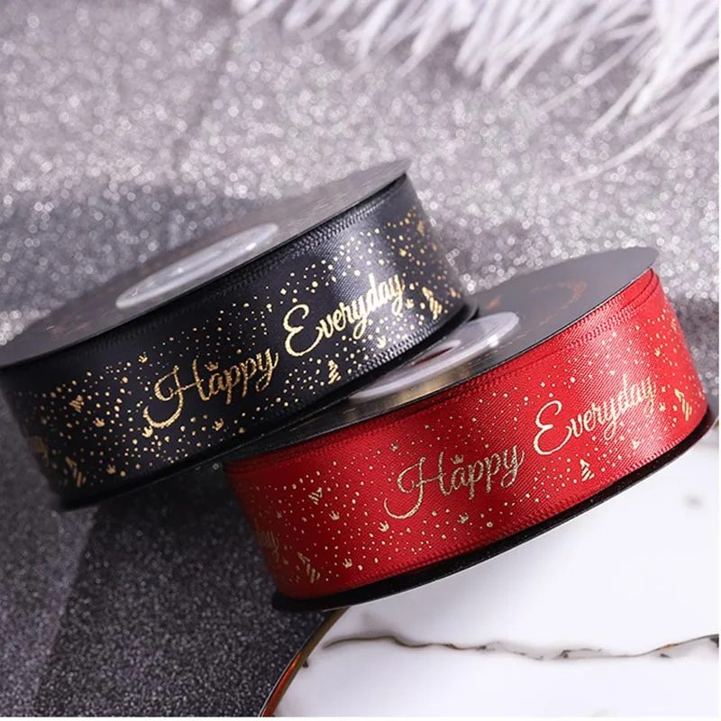 Позолоченная лента с буквами 25 мм/5 лет букет для выпечки Подарочная коробка