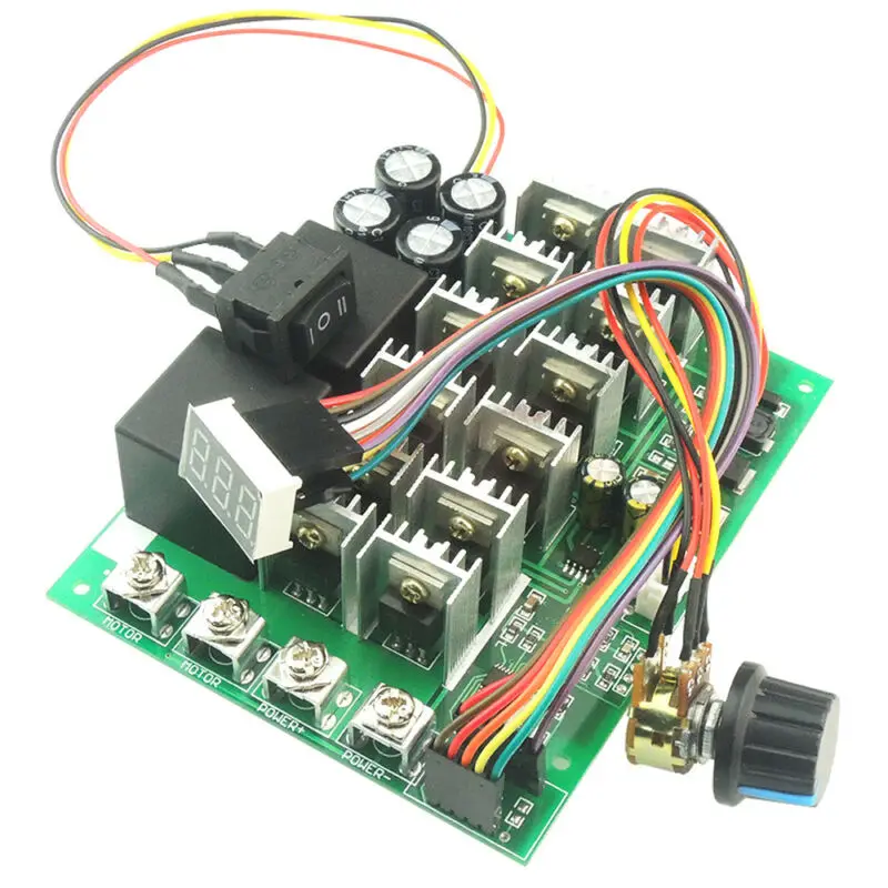 DC 12V 24V 36V 48V 60A 3000W ШИМ контроллер скорости двигателя постоянного тока