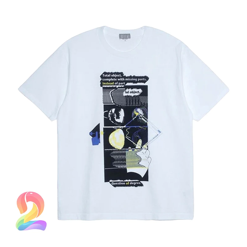 

CAVEMPT Geometric Abstract T-shirt High Quality Cotton Round Neck Men's Clothing Cavempt Harajuku Style Loose Women's T Shirt