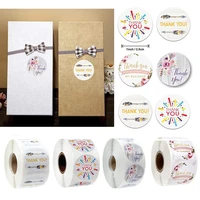 500pcs thank you round stickers gift bag diy wedding decoration envelopes seal label stationery stickers