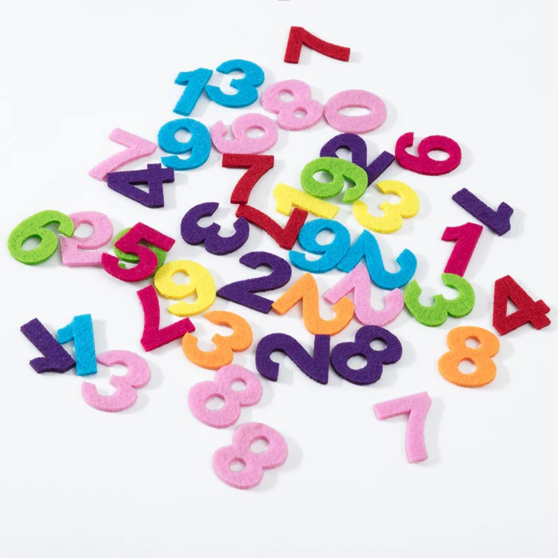 Войлочная ткань с цифрами 50 шт./лот Материалы для творчества Нетканая