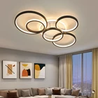 Современная светодиодная потолочная люстра для столовой, гостиной, спальни, кухни, интерьерная люстра с чернойзолотой отделкой
