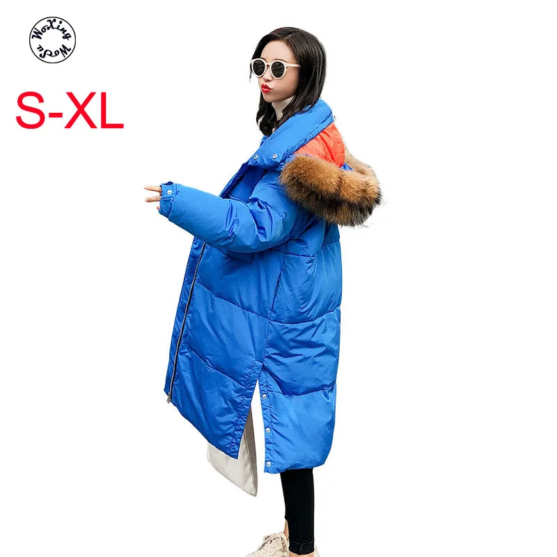 

2021 winter long thickening of bread served cotton-padded clothes in the new female down cotton-padded jacket dress