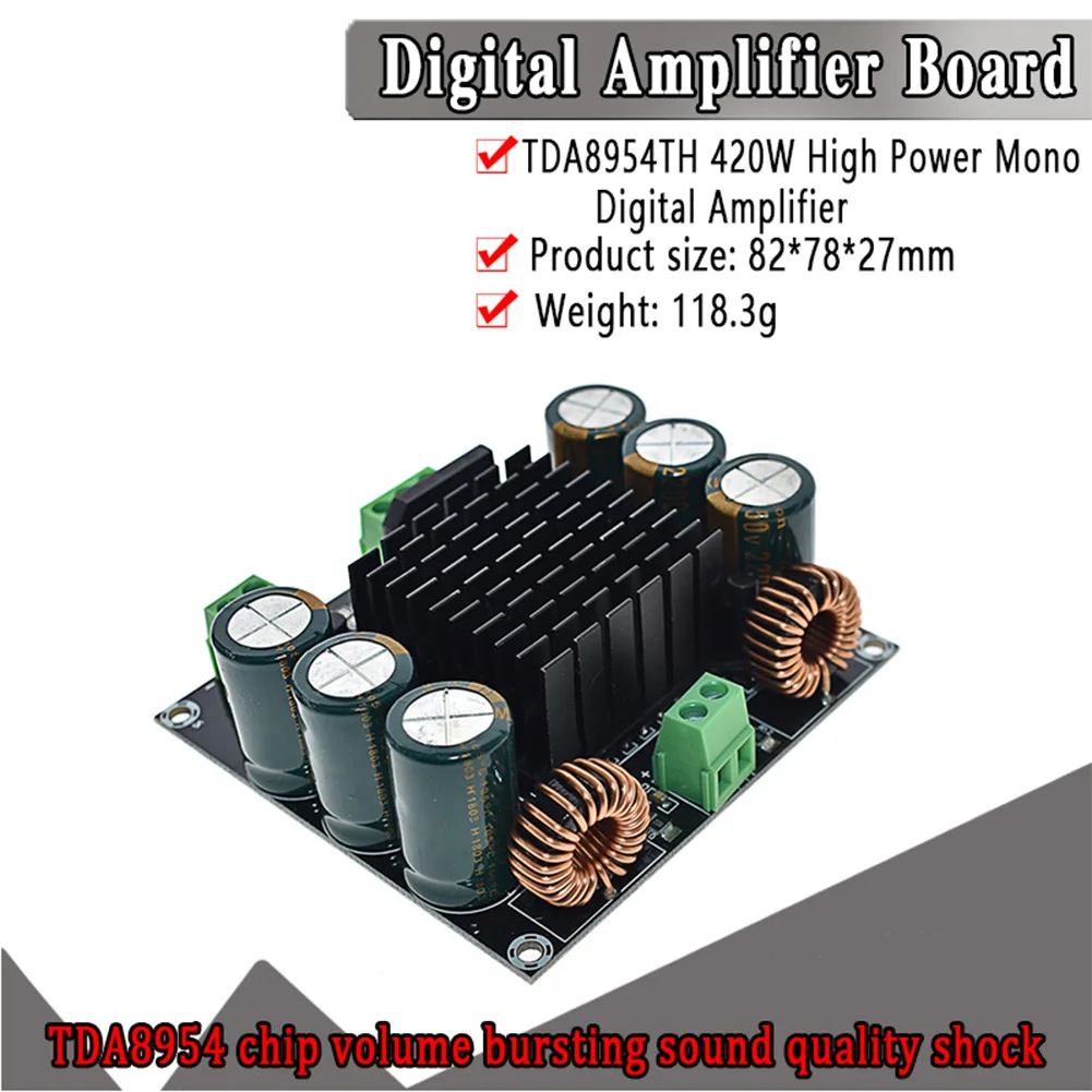 TDA8954 Mono Power Amplifier Board High Power Mono Digital Audio Amplifier Board XR-M253 TDA8954TH Core BTL Class 420W 24V