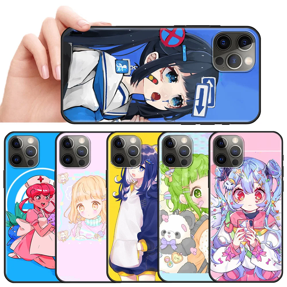 

Silicone Case for Apple iPhone 11 7 XR 12 Pro Max X 6 6S 8 Plus 11Pro 12 Mini XS 5 5S Back Cover Hentai Harajuku Anime Girl Cute