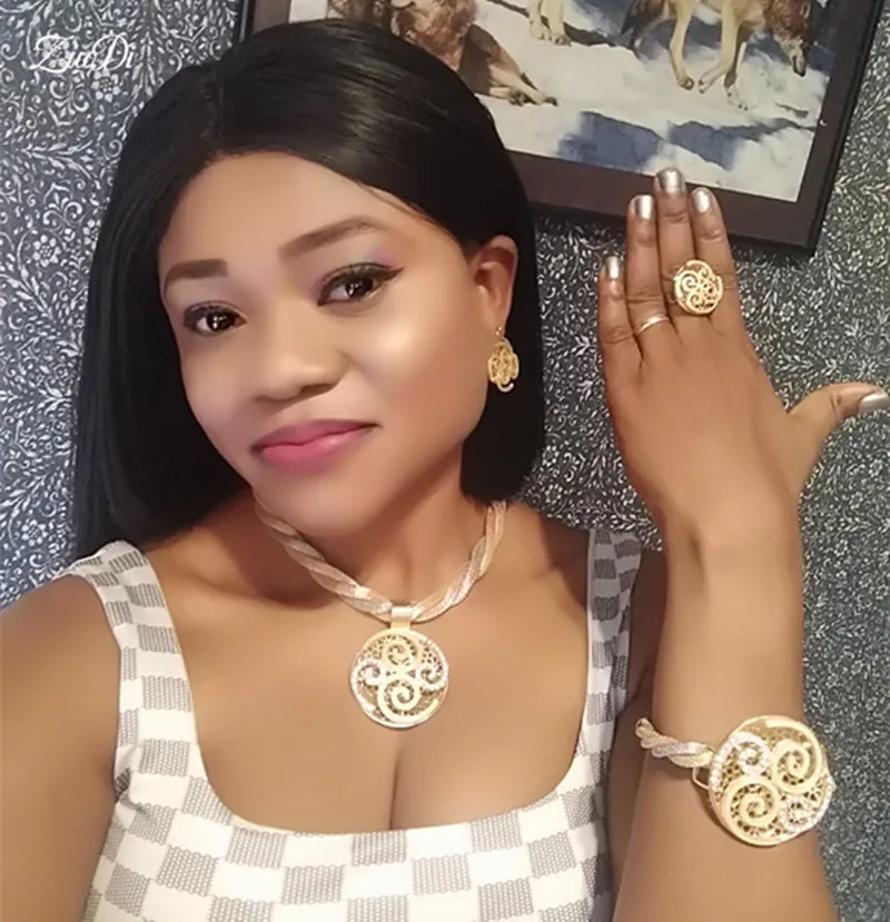 

ZuoDi 2019Fashion African beads jewelry set Brand Dubai gold colorful jewelry set Wholesale Design nigerian bridal Jewelry set