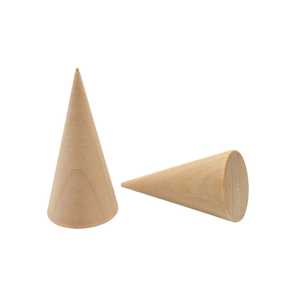 

Wooden Cone Creative Storage Holder Jewelry Show Ring Organizer Ring Jewelry Storage Rack Ring Display Tools