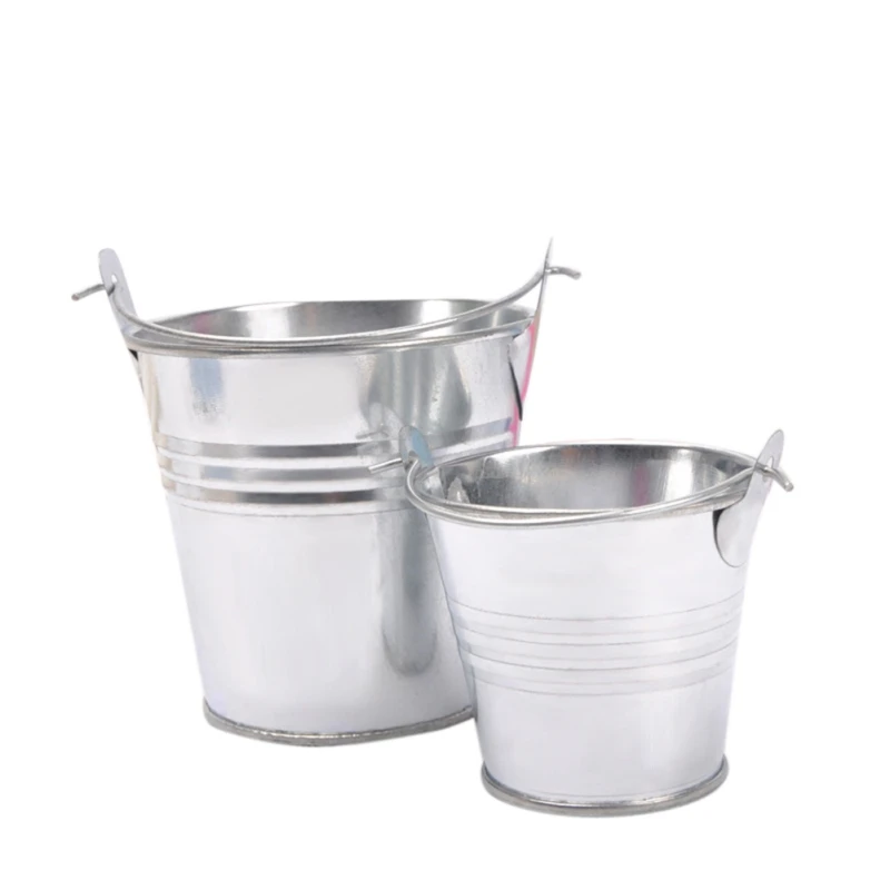 Мини-ведра из олова цветные жестяные ведра с ручками настольный органайзер для