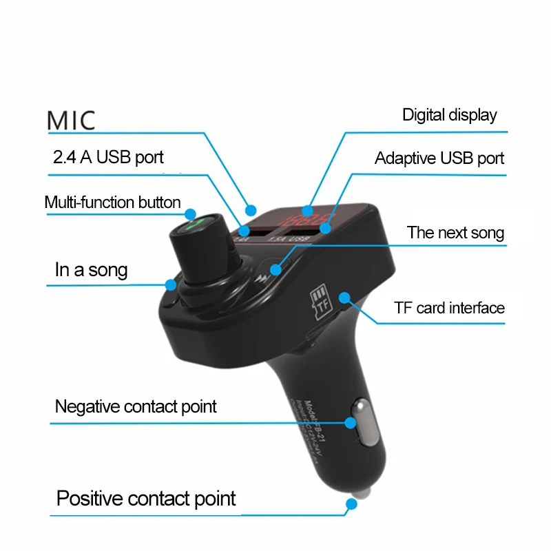 FM передатчик модулятор Bluetooth 5 0 светодиодный Экран Dual USB Hands Free автомобильный