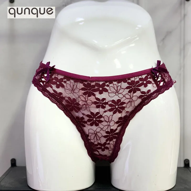 

Mujeres Sexy Tanga Transparente Bow Lace Underwear Y2k Pink Low Rise Thong Panties Stringi Bragas Y Tangas Calcinha Fio Dental