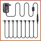 Блок питания, педаль эффектов с 8-контактным кабелем, вилка европейского стандарта, 9 В, 1 А, адаптер питания переменногопостоянного тока для педалей с эффектами электрогитары