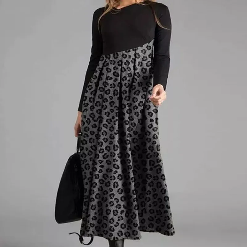 

Dresses Cross V-Neck Long Sleeves Slim Midi Dress Lady Casual Veatidos Elegant Women Dress Autumn 2021 Winter Retro Print Party