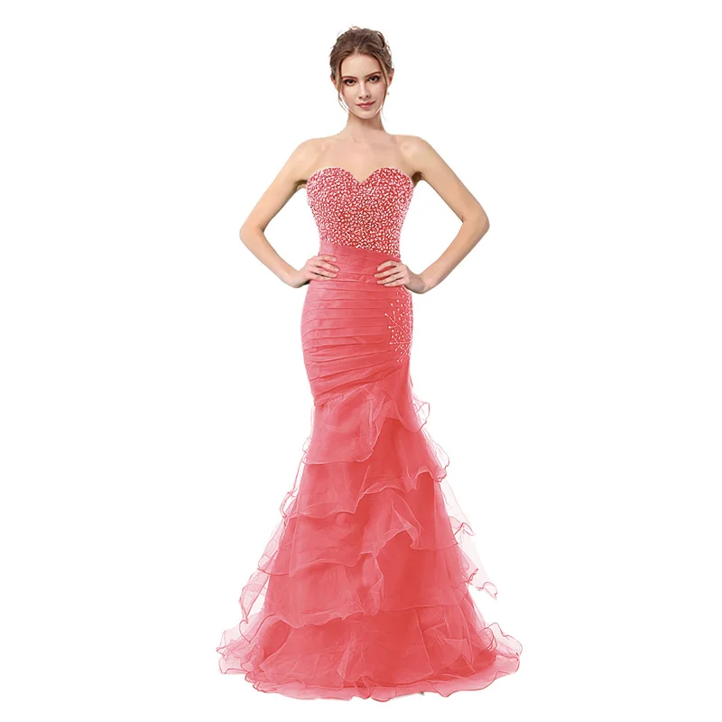 Роскошные Очаровательные платья на выпускной Русалка Длинные элегантные