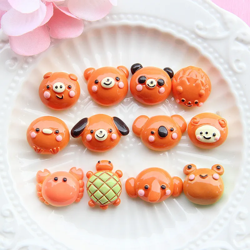 10 шт. Имитация хлеба Еда Животные Форма Смола Фигурка Декор Дома Кукольный Домик Миниатюрный Феерический Сад Торт Украшения Аксессуары.