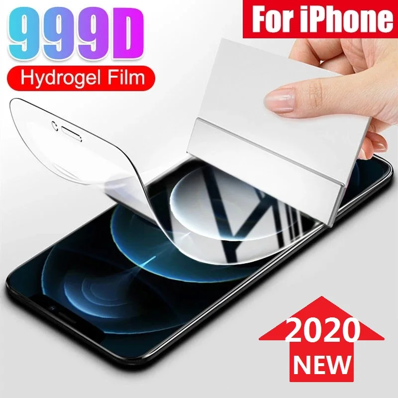 

Защитная Гидрогелевая пленка для iPhone 12 13 Pro (не стекло) на iPhone 12 13 Mini Pro Max, Защитная пленка для экрана, не стекло