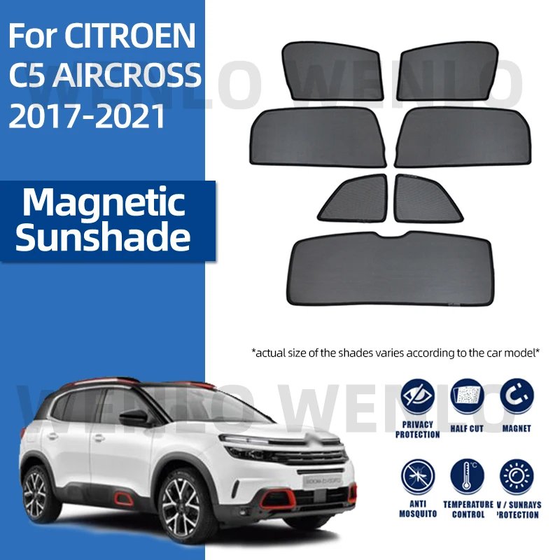 

Специальный занавес для CITROEN C5 AIRCROSS 2017-2021, магнитный солнцезащитный козырек, солнцезащитный козырек, сетка для автомобиля, солнцезащитный к...