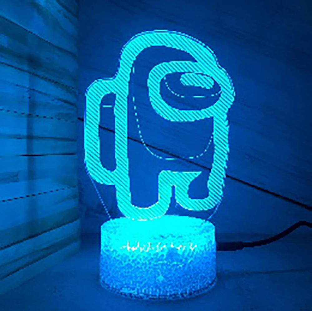 

Among Us Figures Anime Lamp Children Bedroom Decor Desk Light For Home Decoration Night Lighting