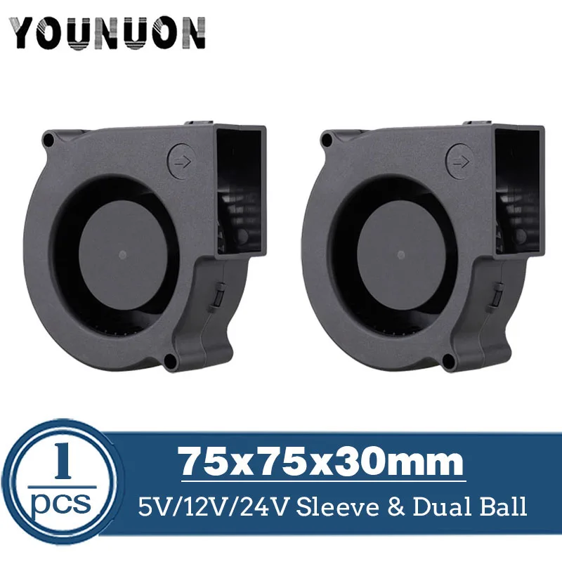 Центробежный вентилятор 5 В 12 24 75 мм x 30 7530 дюйма 7 см