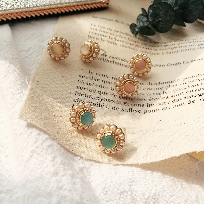 2021 модные серьги гвоздики с жемчугом Женские Ювелирные изделия маленькие для