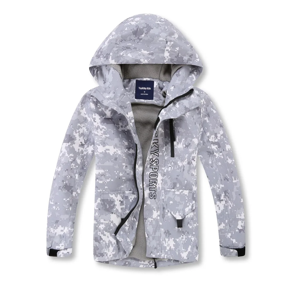 Детская камуфляжная куртка на флисе осень/раннюю зиму 110 150 см|Куртки и пальто| |