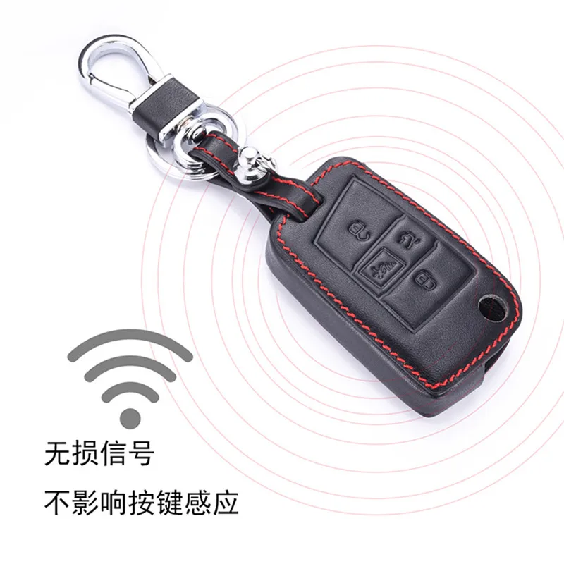 Кожаный чехол для автомобильных ключей держатель VW Volkswagen MK7 Golf 7 GTI 2017 2018 4 кнопки