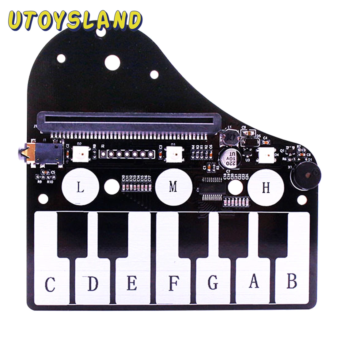 Пианино Форма Плата расширения музыка макетная плата с цветовой моделью RGB