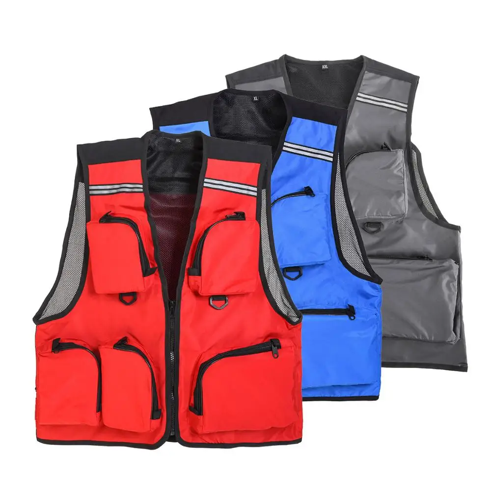 Летний жилет для рыбалки быстросохнущая дышащая сетка многофункциональные