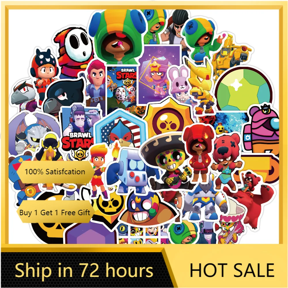 

50pcs Cartoons Stars Stickers Game Anime Stikers Skateboard Guitar Laptop Bicycle Car Kawaii Kids Waterproof Stikers Toys